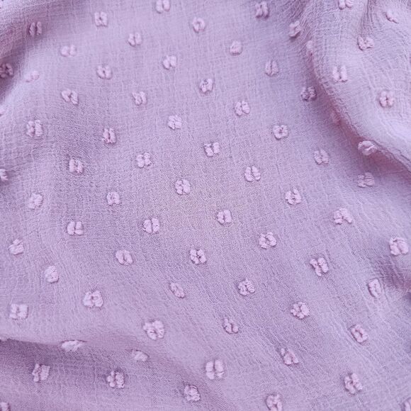💇‍♀️Maurices Mauve Swiss Dotted Puff Sleeve Top Size 2X - Picture 8 of 10